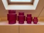 Fuchsia roze vazen 4 formaten, Ophalen, Overige kleuren, Minder dan 50 cm, Glas