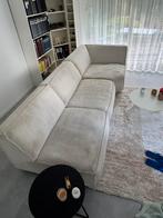 Heerlijke beige lounge bank in teddystof, Ophalen, 250 tot 300 cm, Gebruikt, 100 tot 125 cm