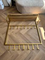 Kapstok goud/ 15 haken, Huis en Inrichting, Woonaccessoires | Kapstokken, Zo goed als nieuw, Minder dan 100 cm, Metaal, Ophalen