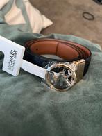 Michael Kors riem leer zwart cognac MK maat L nieuw, 100 cm of meer, Zwart, Nieuw, Tailleriem