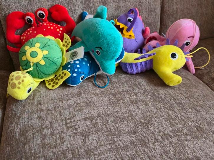 AquaMini’s Bundel – 7x Zeevriendjes, Kinderen en Baby's, Speelgoed | Knuffels en Pluche, Zo goed als nieuw, Overige typen, Ophalen of Verzenden