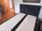 Boxspring 2 x 70 cm antraciet / grijs met achterwand, Huis en Inrichting, Slaapkamer | Boxsprings, Ophalen, Zo goed als nieuw