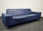 Gelderland 6511 Bank - Blauw Leren Design  25095, Huis en Inrichting, Ophalen, Gebruikt, 75 tot 100 cm