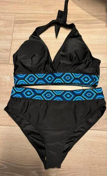 Zwarte Bikini met blauwe band maat L-XL NIEUW!! beschikbaar voor biedingen