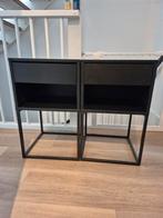 2x Ikea Vikhammer Nachtkastjes zwart, Huis en Inrichting, Ophalen, Gebruikt, Minder dan 45 cm, 55 tot 70 cm