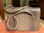 Vintage tas croco Elbrief England, Ophalen of Verzenden, Gebruikt, Bruin, Handtas