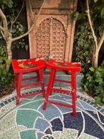 Chinese barkruk handbeschilderd kraanvogel chinees kruk, Verburgt Vintage, 60 tot 90 cm, Nieuw, Ophalen of Verzenden