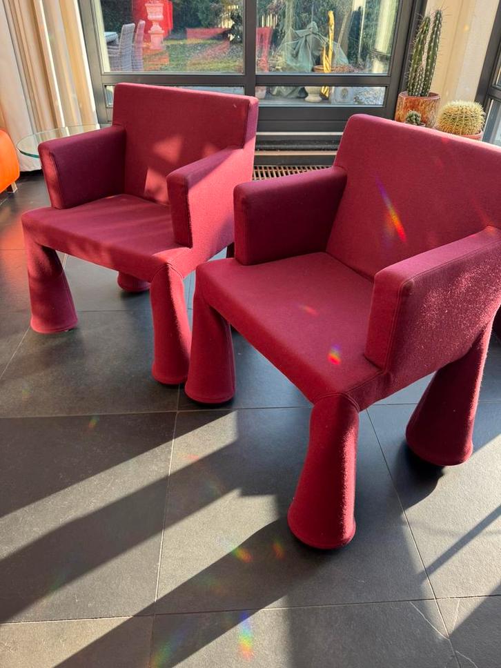 4x Moooi V.I.P. eetkamerstoel, Huis en Inrichting, Stoelen, Zo goed als nieuw, Vier, Stof, Overige kleuren, Ophalen