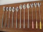 11 stuks retro RVS ijslepel longdrink lepel 19-20,5 cm p st, Ophalen of Verzenden