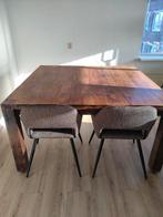 Grote Stevige vierkante houten eettafel 150x150 cm, Huis en Inrichting, Tafels | Eettafels, Gebruikt, Ophalen of Verzenden