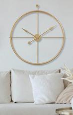 Mooie goudkleurige wandklok! (nieuw!), Huis en Inrichting, Woonaccessoires | Klokken, Ophalen, Nieuw, Analoog, Wandklok