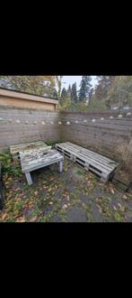 Garden pallets + 3 pallet pillows, Ophalen, 6 zitplaatsen, Zo goed als nieuw, Hout