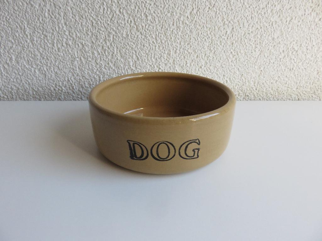 Mason Cash Aardewerken hondenvoerbak beige met DOG, Ophalen of Verzenden, Nieuw