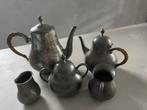 Antieke Tinnen Thee en koffiepot  set van 5, Antiek en Kunst, Antiek | Tin, Ophalen