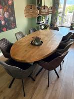 Eetkamerstoelen acht stuks, Ophalen, Zo goed als nieuw, Overige kleuren, Stof