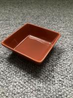 Klein vierkant schaaltje - terracotta -, Ophalen of Verzenden, Zo goed als nieuw