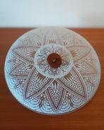 Vintage plafonnière, plafondlamp uit de jaren 60, Ophalen of Verzenden, Zo goed als nieuw, Glas