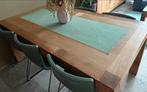 Massief eiken eettafel – 180 x 100 cm, Ophalen, Eikenhout, 50 tot 100 cm, Zo goed als nieuw