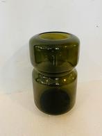 Groen glazen vaas / bloemenvaas , 27 cm, Minder dan 50 cm, Groen, Glas, Gebruikt