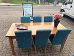 Uitschuifbare eethoek + 6 stoelen, Ophalen, Gebruikt, Bruin, Vijf, Zes of meer stoelen