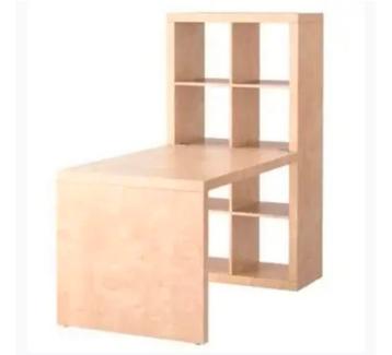 IKEA Kallax kast met bureau houtkleur beschikbaar voor biedingen