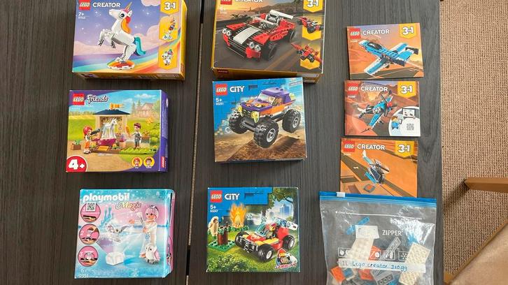 Verschillende lego sets en 1 playmobil, Kinderen en Baby's, Speelgoed | Duplo en Lego, Gebruikt, Ophalen of Verzenden