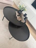 Set van 2 salontafels, Huis en Inrichting, Tafels | Salontafels, 50 tot 100 cm, Rond, Metaal, Minder dan 50 cm