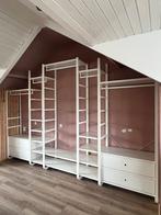 Witte kledingkast met lades en planken ELVARLI IKEA, Ophalen, Gebruikt, 200 cm of meer, 200 cm of meer