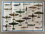 Poster vliegtuigen wereldoorlog II, Ophalen of Verzenden, Zo goed als nieuw, Kaart, Foto of Prent