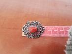 Zilveren bloedkoralen broche., Sieraden, Tassen en Uiterlijk, Verzenden, Zilver, Broche
