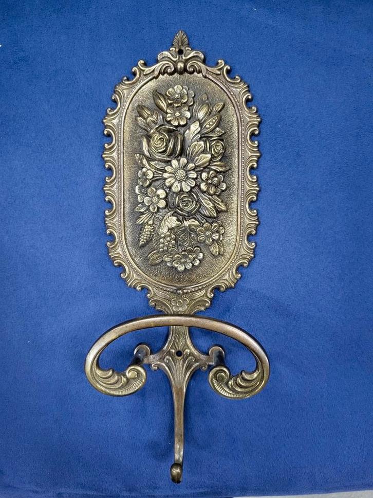 Vintage Kapstokhaak met Bloemenreliëf WD-027, Huis en Inrichting, Woonaccessoires | Wanddecoraties, Gebruikt, Ophalen of Verzenden