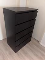 Zwarte ladenkast, Huis en Inrichting, Kasten | Ladekasten, Ophalen, 5 laden of meer, 100 tot 150 cm, 50 tot 100 cm