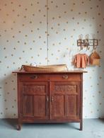Vintage dressoir massief eikenhout / Art Deco / brocante, Huis en Inrichting, Kasten | Dressoirs, Ophalen of Verzenden, 25 tot 50 cm