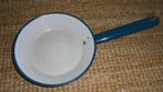 petrol blauw emaille koekenpan met bies, doorsnee 21cm, Ophalen of Verzenden