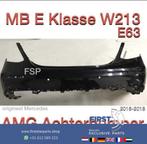 W213 AMG Achterbumper Mercedes E Klasse 2016-2018 sedan E63, Gebruikt, Ophalen of Verzenden, Bumper, Achter