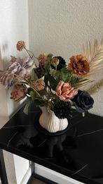 Toetervaas beige met bloemen zgan, Ophalen of Verzenden, Zo goed als nieuw