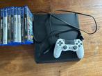 PlayStation 4 Slim 1t inclusief games en controler, Ophalen of Verzenden, 1 TB, Met 1 controller, Slim
