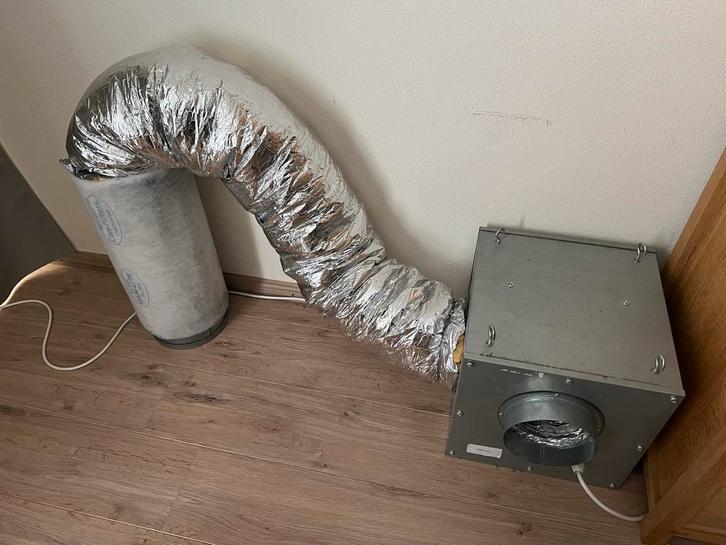 Softbox 550m3 + Can Lite Filter, Doe-het-zelf en Verbouw, Ventilatie en Afzuiging, Gebruikt, Afzuiger, Ophalen of Verzenden