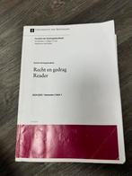 Uva recht en gedrag reader MET HELE GOEDE MARKERINGEN!!!, Ophalen of Verzenden, Gelezen, WO