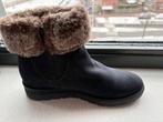 Dameslaarsje met bontrand en rits, blauw, maat 39, Blauw, Lage of Enkellaarzen, Ophalen of Verzenden, Zo goed als nieuw