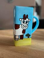 Koeien Vaas - Vierkant, Blauw, Aardewerk of Porselein, Ophalen of Verzenden, Zo goed als nieuw