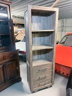 Zeer mooie landelijke boekenkast met lades, Ophalen, 50 tot 100 cm, Zo goed als nieuw, 150 tot 200 cm