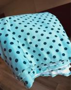 Mintgroen net donker blauwe tricot stof, Blauw, 120 cm of meer, 200 cm of meer, Ophalen of Verzenden