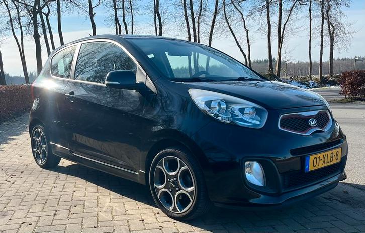Kia Picanto 1.0 Cvvt bwjaar 2012 Zwart, Auto's, Kia, Particulier, Picanto, Airbags, Airconditioning, Centrale vergrendeling, Elektrische buitenspiegels