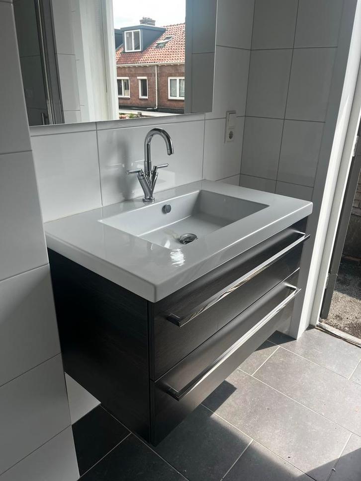 Mooie Wastafelmeubel met Wastafel - Direct Ophalen!, Huis en Inrichting, Badkamer | Badkamermeubels, Gebruikt, Wastafelkast, Minder dan 100 cm
