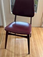 Vintage design stoel met rode skaibekleding, Huis en Inrichting, Gebruikt, Vintage, Eén, Rood