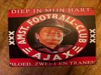 Metalen wandbord Ajex Bloed zweet en tranen met Andre Hazes, ., Overige typen, Nieuw, Ophalen of Verzenden