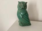 Keramiek Beeld UIL GROEN GEGLAZUURD,25 cm hoog,€17,50, Verzamelen, Beelden en Beeldjes, Ophalen, Zo goed als nieuw, Dier
