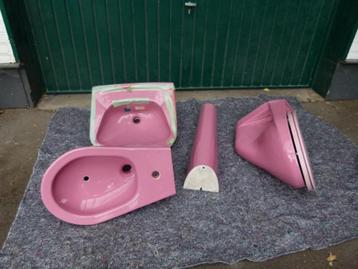 vintage wastafel lavabo - zuil - wc - bidet 70er beschikbaar voor biedingen