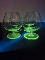 Set van 4 Manganeseglas Cognacglazen, Ophalen of Verzenden